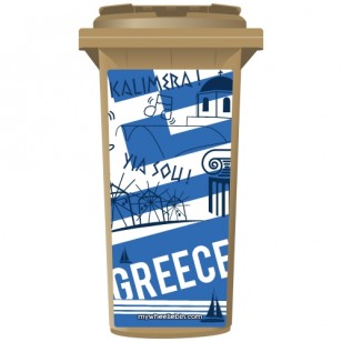 Good Morning Greece Wheelie Bin Sticker Panel